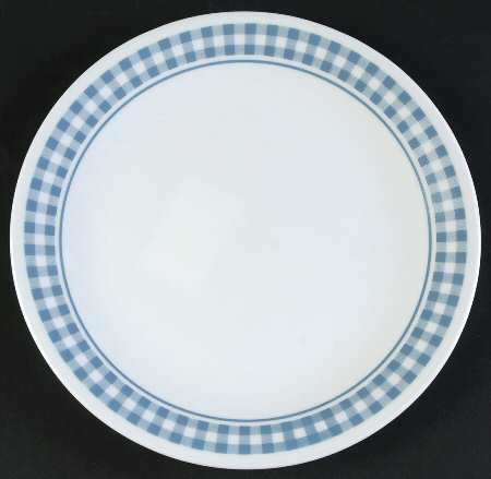 Gingham Blue (Corelle) Salad Plate