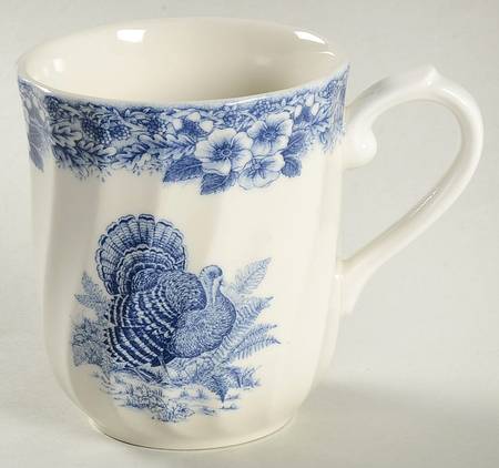 Thanksgiving Blue Mug