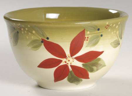 Tuscan Poinsettia Soup/Cereal Bowl