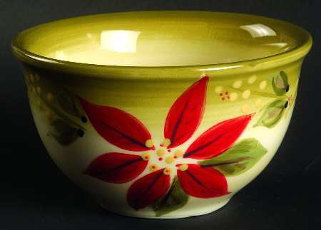 Tuscan Poinsettia Fruit/Dessert (Sauce) Bowl