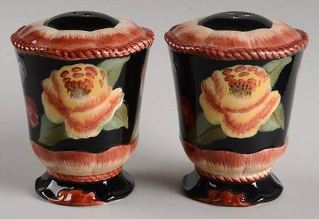Black Tapestry Salt & Pepper Set