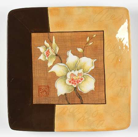 Golden Orchids Salad Plate by Certified International