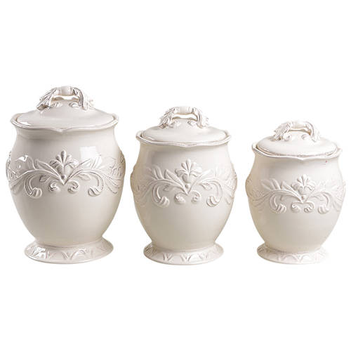 Firenze Ivory (3 Piece) Canister Set (Box Set)