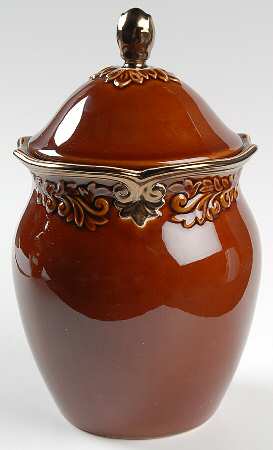 Regency Brown Medium Canister & Lid
