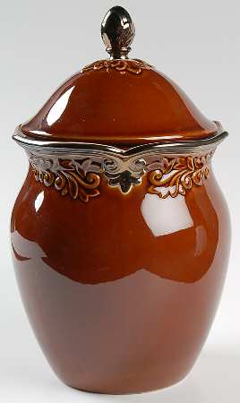 Regency Brown Large Canister & Lid