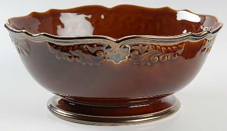 Regency Brown 11" Large Salad Serving Bowl