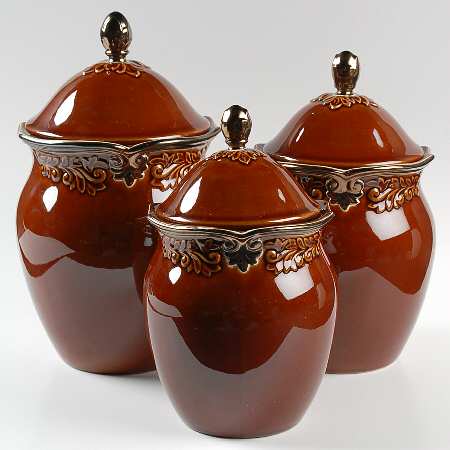 Regency Brown (3 Piece) Canister Set (Box Set)
