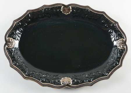 Regency Black 18" Oval Serving Platter
