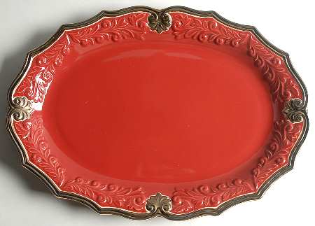 Regency Red 18" Oval Serving Platter