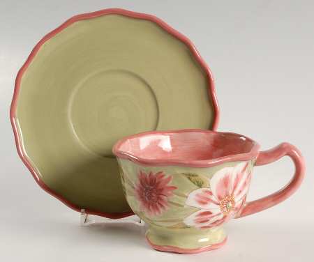 Primavera Footed Cup & Saucer Set