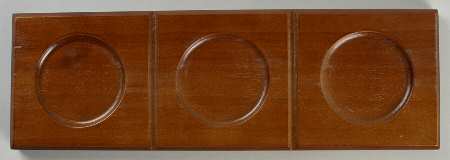 Esmeralda Wood Base for 3 Bowl Dip Set