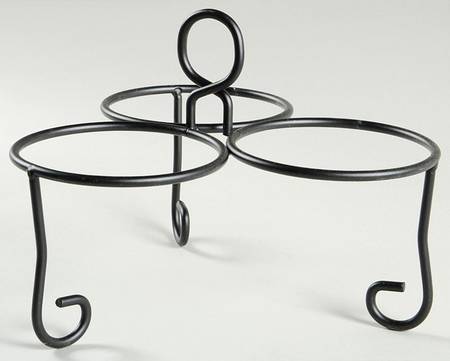 Hot Tamale Metal Stand-For 3 Motif Condiment Bowl Set