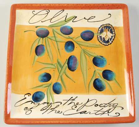 Gourmet Veggies 13" Square Serving Platter
