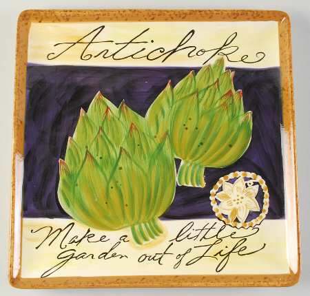 Gourmet Veggies Square Dinner Plate