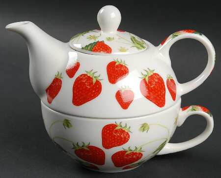 Berry Fields Individual Teapot & Lid with Cup