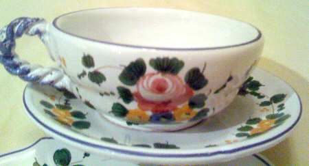 Rosa Flat Cup & Saucer Set