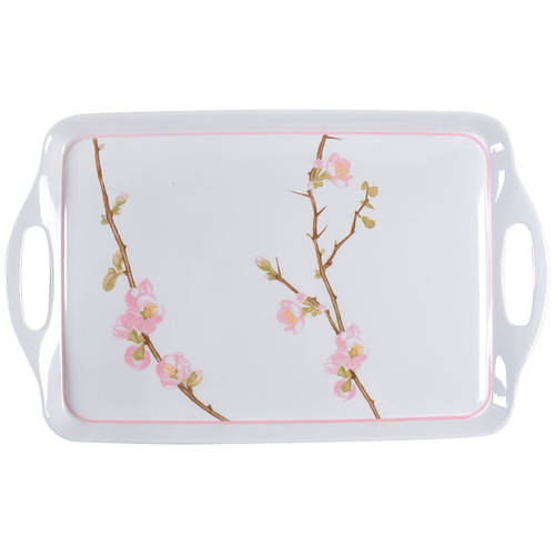 Cherry Blossom (Thin Body, Corelle) Handled Melamine Tray