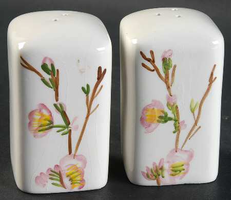 Cherry Blossom (Thin Body, Corelle) Salt & Pepper Set