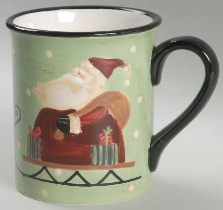 Sledding Santa Mug