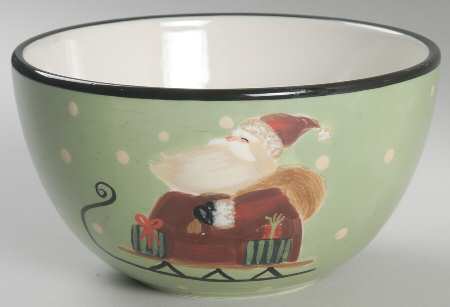 Sledding Santa Individual Ice Cream Dish