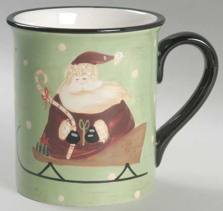 Sledding Santa Mug