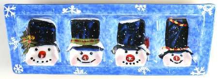Top Hat Snowman (Blue) 4 Part Relish
