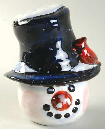 Top Hat Snowman (Blue) Figural Pepper Shaker