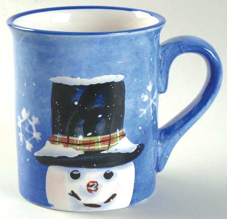 Top Hat Snowman (Blue) Mug