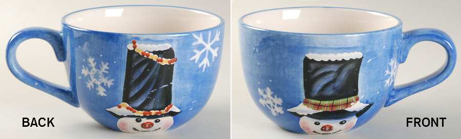 Top Hat Snowman (Blue) Jumbo Cup