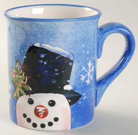 Top Hat Snowman (Blue) Mug