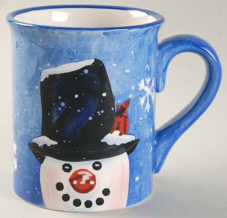 Top Hat Snowman (Blue) Mug