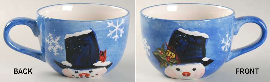 Top Hat Snowman (Blue) Jumbo Cup