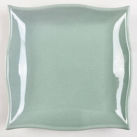 Ancien Celadon Square Dinner Plate