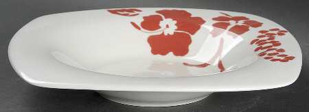 Babesques Red Rim Soup Bowl