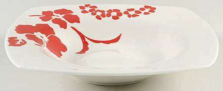 Babesques Red Square Soup Bowl