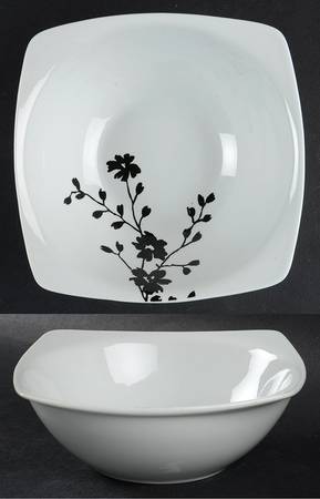Mon Cheri Black Square Cereal Bowl