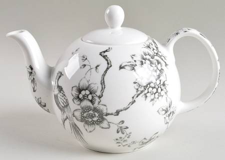 Black Toile Teapot & Lid
