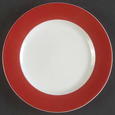 Red Band (Wide Red Rim, No Trim) Salad Plate