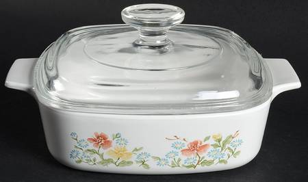 Autumn Meadow 1 Qt Square Casserole w/Glass or Plastic Lid