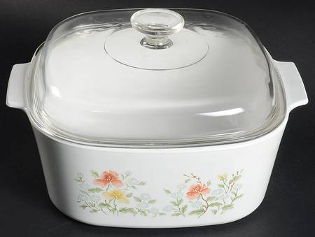 Autumn Meadow 5 Quart Square Casserole with Glass Lid
