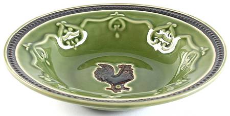 Elegant Rooster Rim Soup Bowl
