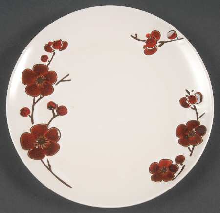 Crimson Bloom Salad Plate