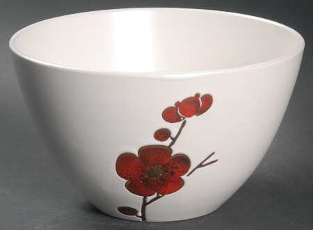 Crimson Bloom Soup/Cereal Bowl