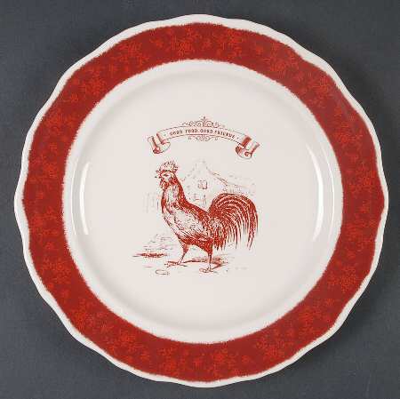 Red Friends Salad Plate