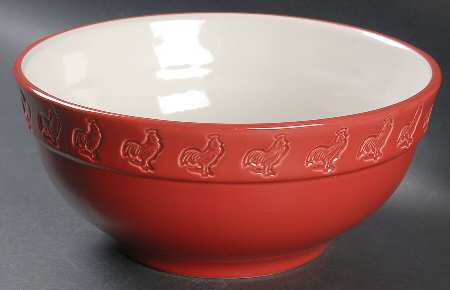 Red Friends 9" Round Vegetable Bowl