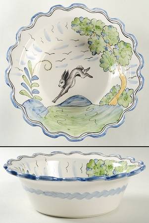 Le Lapin 10" Round Serving Bowl