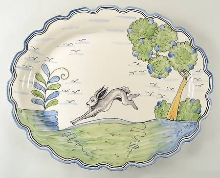 Le Lapin 18" Oval Serving Platter