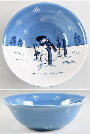 Snow Valley 9" Round Vegetable Bowl
