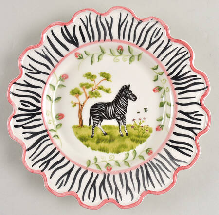 Zebra Salad Plate by C E Corey