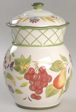 Tuscan Garden Large Canister & Lid